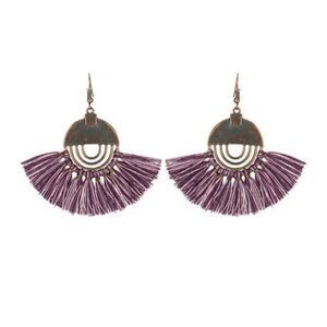 2/$21 Ladies Pink Aztec Dangle Tassel Earrings